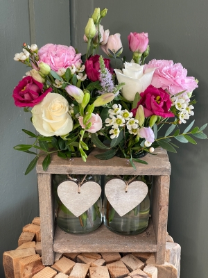 Double heart arrangement