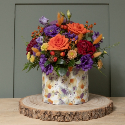 Autumn Hatbox arrangement