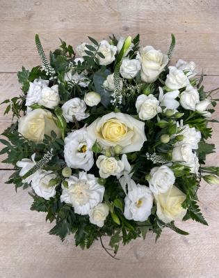 White Funeral Posy