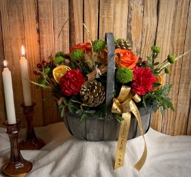 Christmas Basket Arrangement